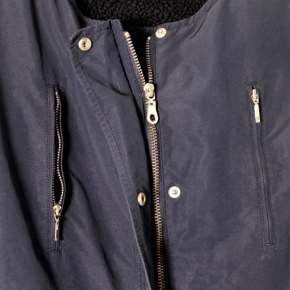 United Arrows Green Label Relaxing Japanese Utility Sherpa Parka Jacket Womens M - Picture 3 of 11